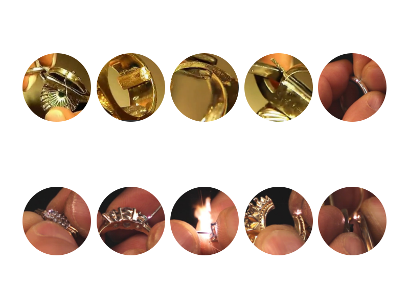 橙白珠宝焊样品照片 jewelry laser welder