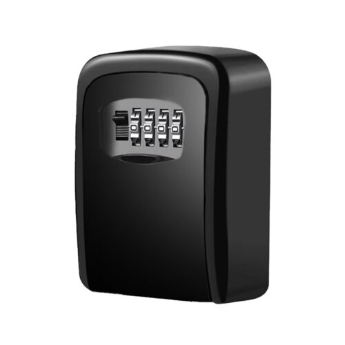 All-Black Wall Mount Key Lock Box with Recessed Four-Dial Control All-Black Wall Mount Key Lock Box with Recessed Four-Dial Control