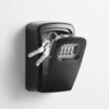 All-Black Wall Mount Key Lock Box with Recessed Four-Dial Control All-Black Wall Mount Key Lock Box with Recessed Four-Dial Control
