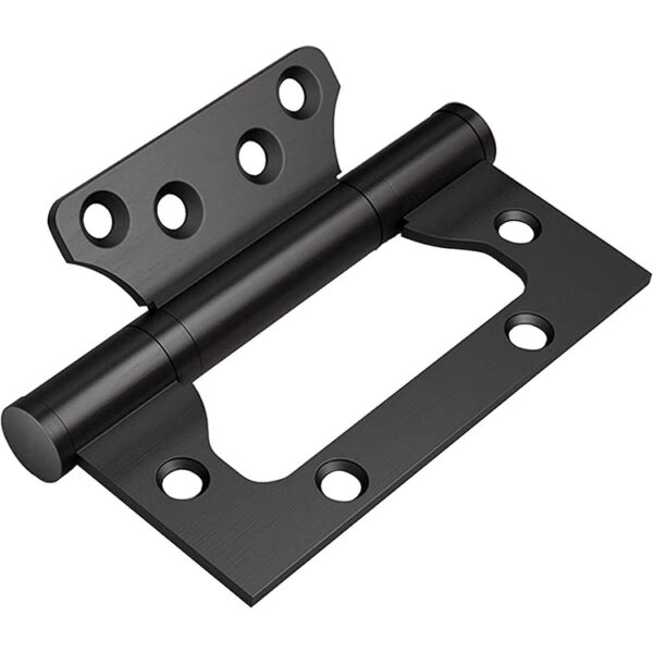 Black Non-Mortise Door Hinge with Nesting Leaf Design Black Non-Mortise Door Hinge with Nesting Leaf Design