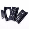 Black Non-Mortise Door Hinge with Nesting Leaf Design Black Non-Mortise Door Hinge with Nesting Leaf Design