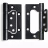 Black Non-Mortise Door Hinge with Nesting Leaf Design Black Non-Mortise Door Hinge with Nesting Leaf Design