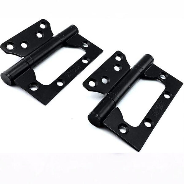 Black Non-Mortise Door Hinge with Nesting Leaf Design Black Non-Mortise Door Hinge with Nesting Leaf Design