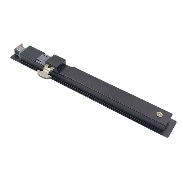 Black Recessed Touch Lock with Crescent Hook and Metal Keeper