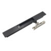 Black Recessed Touch Lock with Crescent Hook and Metal Keeper