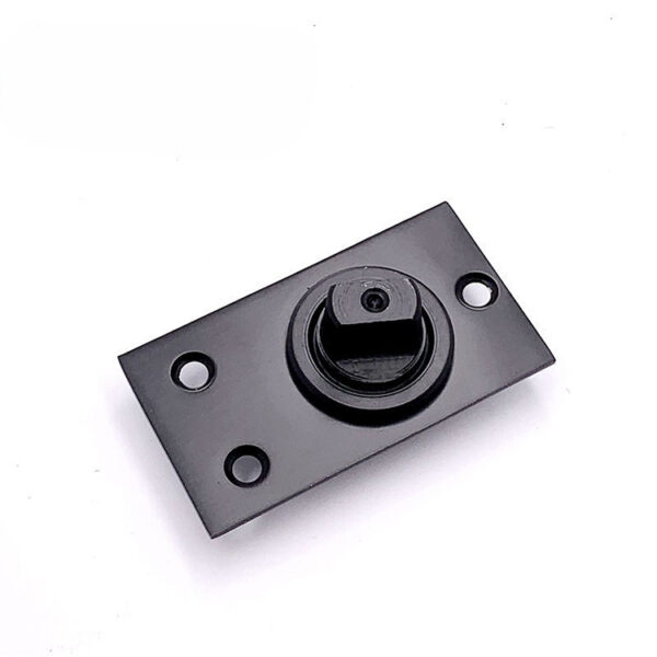 Black Square-Spindle Door Pivot Plate with Three-Hole Base