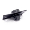 Black Square-Spindle Door Pivot Plate with Three-Hole Base