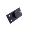 Black Square-Spindle Door Pivot Plate with Three-Hole Base