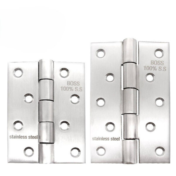 Brushed Silver Butt Door Hinge with Countersunk Fixing Holes Brushed Silver Butt Door Hinge with Countersunk Fixing Holes