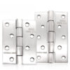 Brushed Silver Butt Door Hinge with Countersunk Fixing Holes Brushed Silver Butt Door Hinge with Countersunk Fixing Holes