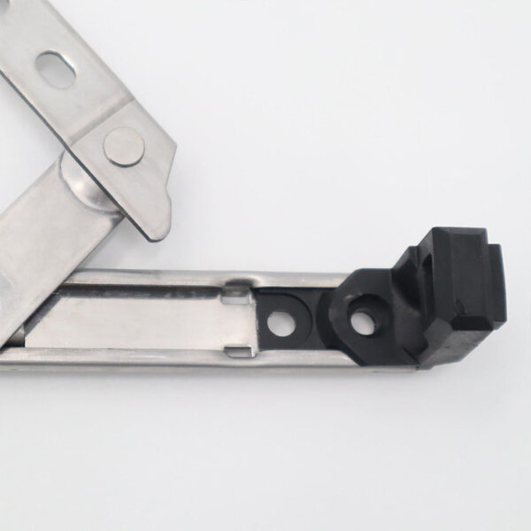 Compact Four-Bar Window Friction Stay with Black End Stop Compact Four-Bar Window Friction Stay with Black End Stop