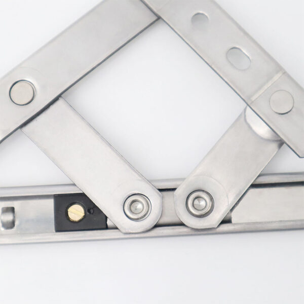 Compact Four-Bar Window Friction Stay with Black End Stop Compact Four-Bar Window Friction Stay with Black End Stop