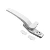 Curved Lever Blade-Drive Window Handle with Covered Fixings Curved Lever Blade-Drive Window Handle with Covered Fixings