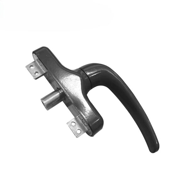 Curved Lever Window Handle with Twin Rear Mounting Tabs