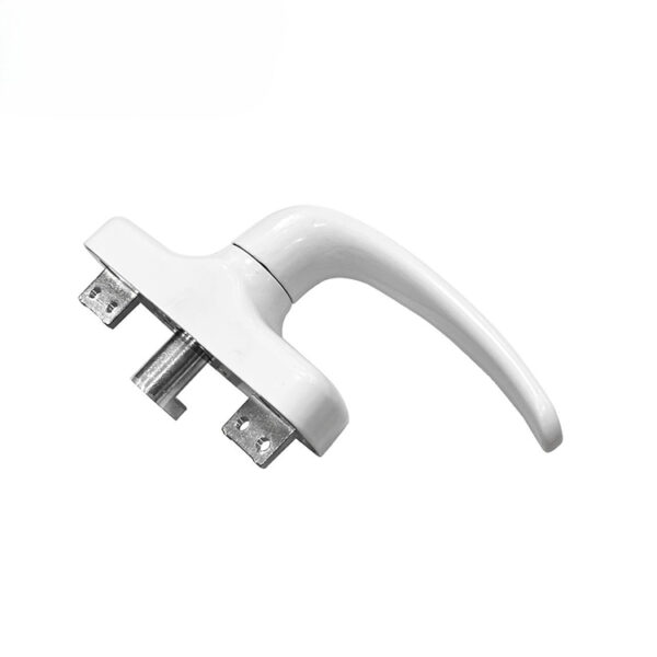 Curved Lever Window Handle with Twin Rear Mounting Tabs