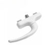 Curved Lever Window Handle with Twin Rear Mounting Tabs