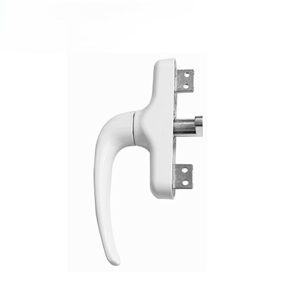 Curved Lever Window Handle with Twin Rear Mounting Tabs