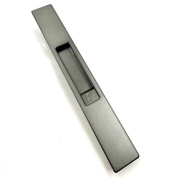 Dark Gray Recessed Touch Lock with Long Flush Pull