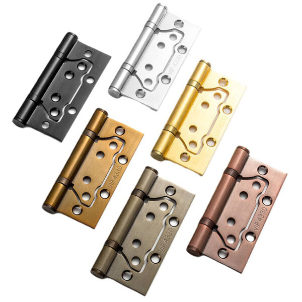 Decorative Non-Mortise Door Hinge with Contoured Nesting Leaf