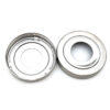 Dual-Finish Tubular Lever Door Handle Set with Round Roses Dual-Finish Tubular Lever Door Handle Set with Round Roses