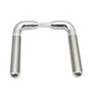 Dual-Finish Tubular Lever Door Handle Set with Round Roses Dual-Finish Tubular Lever Door Handle Set with Round Roses
