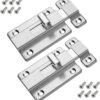 Elongated Guide Surface Slide Bolt Lock with Wrapover Keeper
