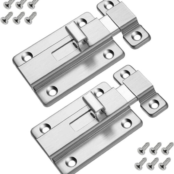 Elongated Guide Surface Slide Bolt Lock with Wrapover Keeper