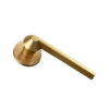 Faceted-Neck Flat Lever Door Handle on Round Rose Faceted-Neck Flat Lever Door Handle on Round Rose