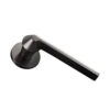 Faceted-Neck Flat Lever Door Handle on Round Rose Faceted-Neck Flat Lever Door Handle on Round Rose