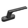 Finger-Contoured Casement Window Handle with Capsule-Shaped Base