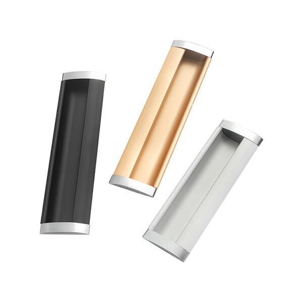 Fold-Out Recessed Sliding Handle with Curved End Caps Fold-Out Recessed Sliding Handle with Curved End Caps