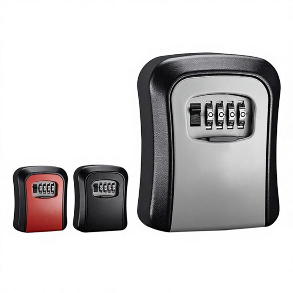 Four-Dial Wall Mount Key Lock Box with Color Front Panel