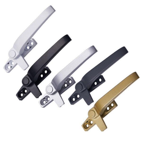 Handed Window Lever Handle with Split Four-Hole Mounting Base
