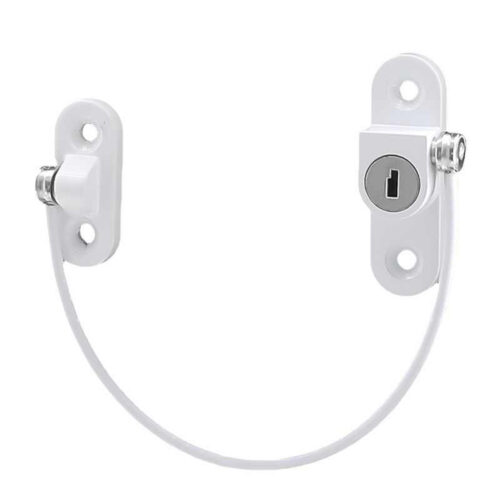 Key-Locking Cable Casement Restrictor with Separate Anchor Key-Locking Cable Casement Restrictor with Separate Anchor