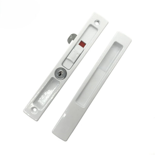 Key-Locking Recessed Casement Lock with Matching Pull Plate
