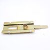 Keyed Slide Bolt Door Latch with Padlock Retaining Tab Keyed Slide Bolt Door Latch with Padlock Retaining Tab