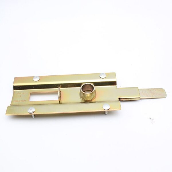 Keyed Slide Bolt Door Latch with Padlock Retaining Tab Keyed Slide Bolt Door Latch with Padlock Retaining Tab
