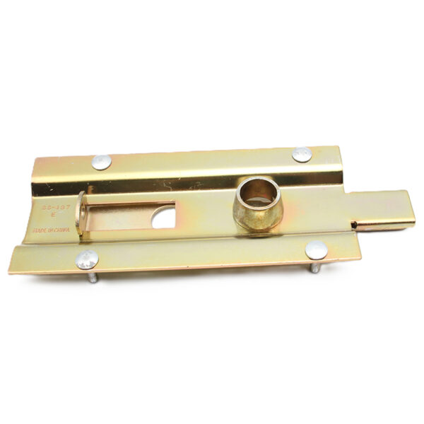 Keyed Slide Bolt Door Latch with Padlock Retaining Tab Keyed Slide Bolt Door Latch with Padlock Retaining Tab