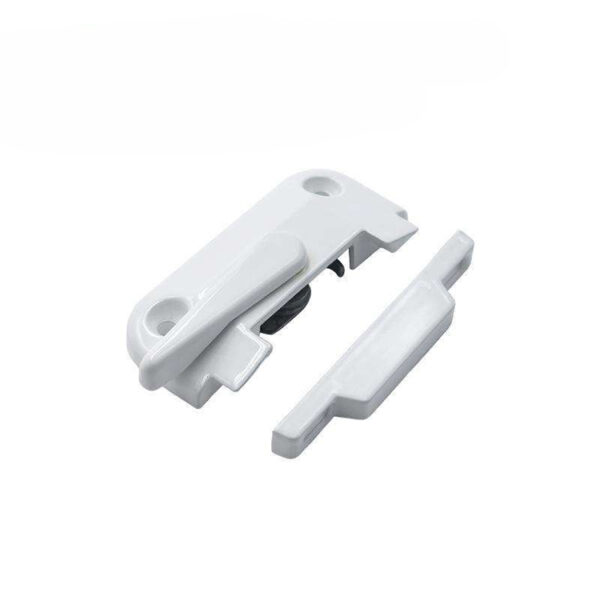 Lever-Operated Window Sash Latch with Channel Keeper