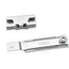 Low-Profile Roller Arm Window Stay with Twin-Slot Keeper