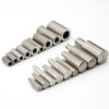 Male-and-Female Cylindrical Barrel Hinge Components for Doors