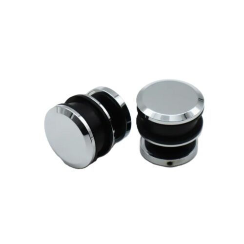 Mixed-Profile Glass Door Clamp Collection with Black Inserts Mixed-Profile Glass Door Clamp Collection with Black Inserts