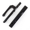 Narrow Backplate Lever Door Handle Set with Euro Cylinder Cutout
