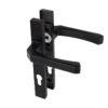 Narrow Backplate Lever Door Handle Set with Euro Cylinder Cutout