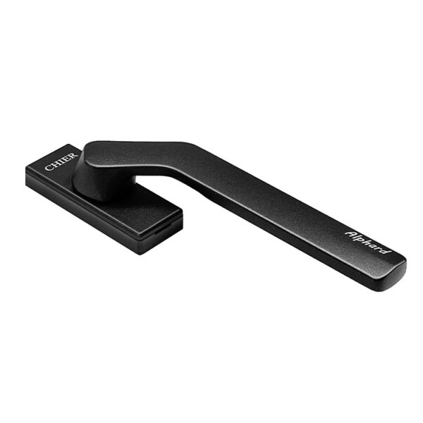 Offset-Neck Casement Window Handle with Slim Rectangular Base