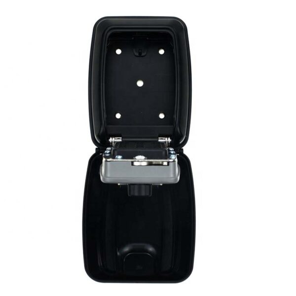 Over-the-Door Push-Button Key Lock Box with Hinged Cover Over-the-Door Push-Button Key Lock Box with Hinged Cover