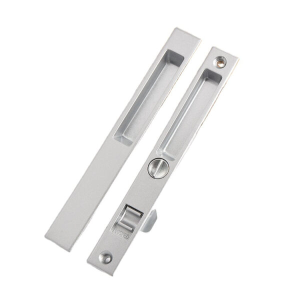 Paired-Plate Recessed Touch Lock with Slotted Turn Control