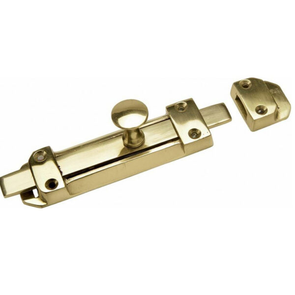 Raised-Knob Surface Slide Bolt Lock with Separate Keeper Raised-Knob Surface Slide Bolt Lock with Separate Keeper