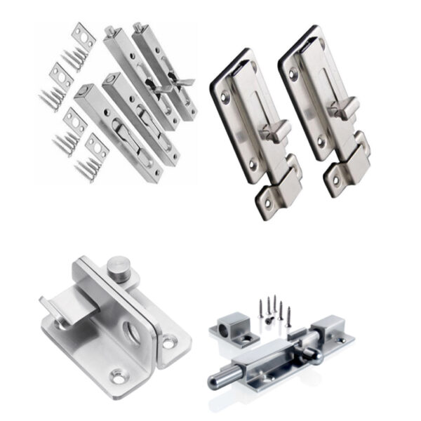Raised-Knob Surface Slide Bolt Lock with Separate Keeper Raised-Knob Surface Slide Bolt Lock with Separate Keeper