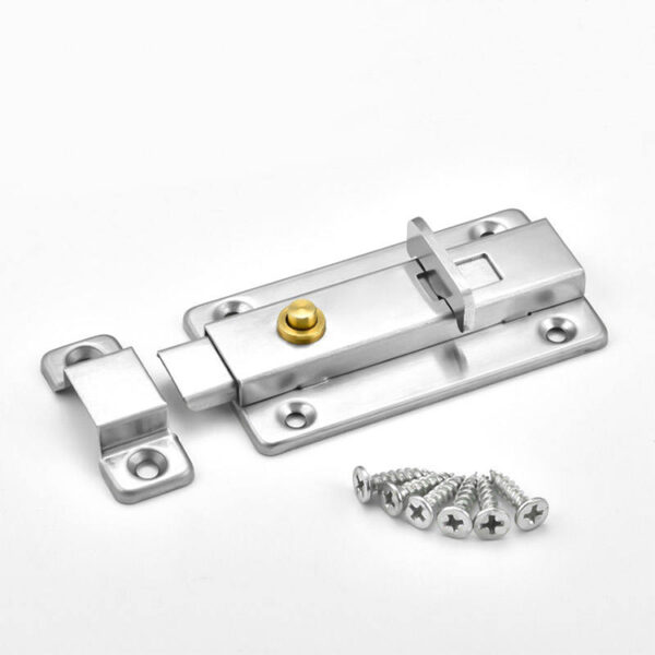 Raised Thumb-Tab Surface Door Bolt with Separate Keeper